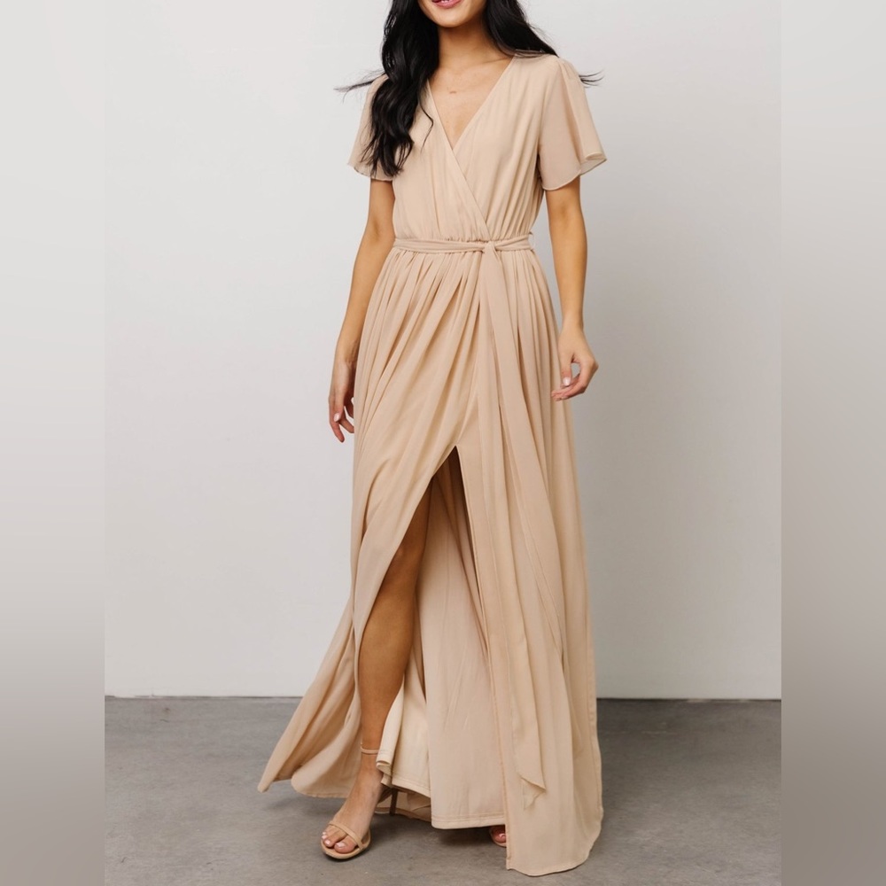 (Natural tan color) Kristina maxi dress (Baltic Born)